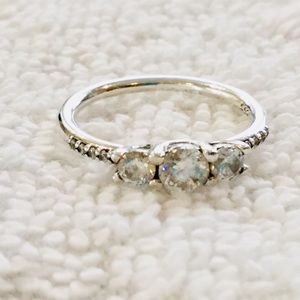 Pandora Jewelry - Pandora Three Zirconia Sterling Ring Size 4.25 Pandora Jewelry - Pandora Three Zirconia Sterling Ring Size 4.25